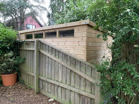 Shed Windows over Fence